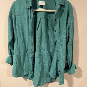 Emerald Green Casual button down